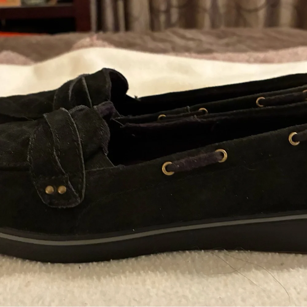 KEDS Ortholite Black Suede Loafers Comfort Leisure Casual Slip-On Preppy 7.5